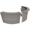 Linea Italia Reception Desk 71 in D X 46 in H, 11.9 ft W X Thermofused Laminate, Ash ZUD297 - alternate 7